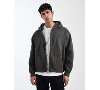 Vans - Felpa premium oversize con cappuccio e zip nero sbiadito 2XL