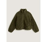 Vans - Giacca in pile a pelo lungo Queens, Donna, Verde, Taglia: XXS