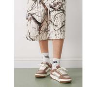 Vans - Hylane - Sneakers in camoscio bicolore cuoio con suola spessa-Marrone 44