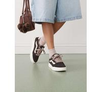 Vans - Hylane - Sneakers in camoscio marrone scuro con suola spessa 43