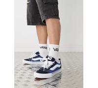 Vans - Knu Skool - Sneakers blu navy e bianche con suola spessa 38