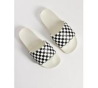 Vans - La Costa - Sliders bianche e nere a scacchi-Bianco 38