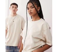 Vans - Left Chest - T-Shirt oversize beige con logo - In esclusiva per ASOS-Marrone XS
