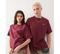 Vans - Left Chest - T-Shirt oversize bordeaux con logo - In esclusiva per ASOS-Rosso L