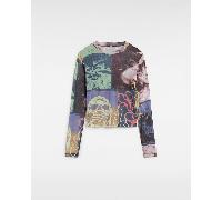 Vans - Maglia a maniche lunghe in mesh Ludlow, Donna, Blu, Taglia: XS