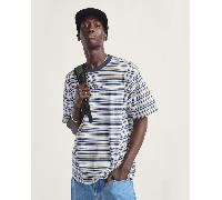 Vans - Maglietta a righe Cameron, Uomo, Bianco, Taglia: S