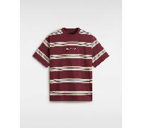 Vans - Maglietta a righe Mesa, Uomo, Bordeaux, Taglia: XL