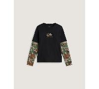 Vans - Maglietta Bambino/a Camo Twofer, Nero, Taglia: M