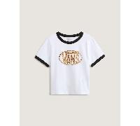 Vans - T-shirt con bordi a contrasto neri e stampa ovale leopardata-Nero XL