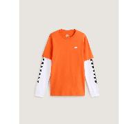 Vans - Maglietta LONG CHECK TWOFER (8-14 anni), Arancio, Taglia: S