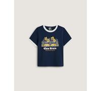 Vans - Maglietta Milano Ciao Brera Ringer, Donna, Blu, Taglia: L