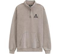 Vans - Maglione da uomo con collo a camicia - Mte Peak Quarter Zip Pullover Pewter per Uomo in Cotone - Taglia L - Grigio