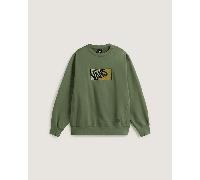 Vans - Maglione girocollo bicolore, Uomo, Verde, Taglia: XL