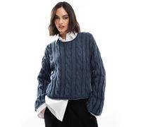 Vans - Mila - Crop top nero lavorato a trecce M