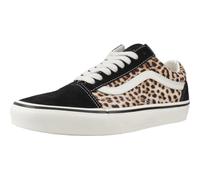 Vans - Scarpe da skate basse - Old Skool Black Leopard per Donne - Taglia 36,5 - Marrone