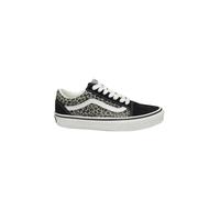VANS OLD SKOOL D6WYY61 animalier black nero scarpe donna sneakers lacci tessuto