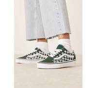 Vans - Old Skool EK - Sneakers con tomaia in maglia verdi a scacchi-Verde 40.5