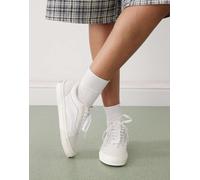 Vans - Old Skool - Sneakers a scacchi bianche monocromatiche-Bianco 42.5