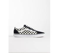 Vans - Old Skool - Sneakers nere e bianche a scacchi-Bianco 46