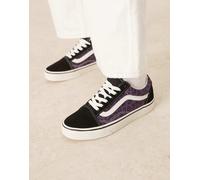 Vans - Old Skool - Sneakers nere e viola leopardate-Nero 45