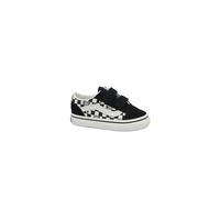 Vans Old Skool V CRWBLA1 Geo Check Black Nero Bambino Sneakers Strappi Scacchi 26