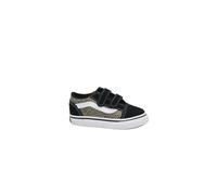 VANS OLD SKOOL V EE1YY61 black leopard nero scarpe bambina sneakers strappi anim