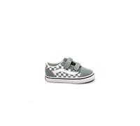 VANS OLD SKOOL V RCEPO1 color theory checkerboard azzurro verde bambino sneakers