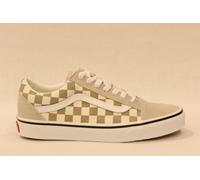 VANS OLD SKOOL VN000D6W2N11 scarpa unisex in pelle e tessuto beige a scacchi
