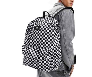 Vans - Old Skool - Zaino nero e bianco a scacchi-Multicolore One Size
