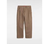 Vans - Pantaloni da skateboard plissettati Loose, Uomo, Marrone, Taglia: 31