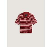 Vans - Polo a righe Priscilla, Donna, Rosso, Taglia: L