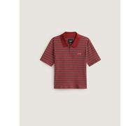 Vans - Polo a righe Priscilla, Donna, Rosso, Taglia: XS