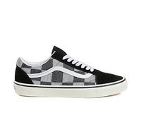 Vans Scarpe da ginnastica da uomo Old Skool nero grigio a quadretti pelle tessuto, Nero , 42 EU