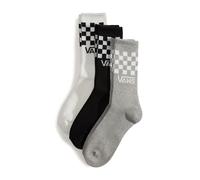 Vans Set Calze 3 Paia Classic Crew Misto Cotone Bianco Nero Grigio Unisex