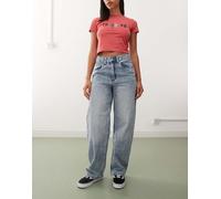 Vans - Sirelle Puddle - Pantaloni lavaggio towel con 5 tasche-Blu W32