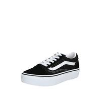 Vans Old Skool Piattaforma Ragazze Suede Lace Up Trainer Scarpe 31 EU Black Suede/True White