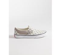 Vans - Sneakers senza lacci beige e bianche a scacchi-Neutro 44