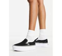 Vans - Sneakers senza lacci nere e bianche con suola rialzata-Multicolore 42