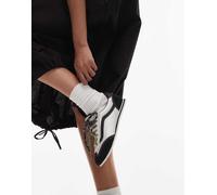 Vans - Super Lowpro - Sneakers in raso nere e argento-Nero 43