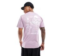 Vans - T-shirt a maniche corte color lavanda velato con stampa sul retro-Viola XS
