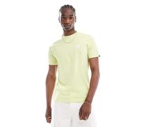 Vans - T-shirt a maniche corte verde acceso con logo a scacchi sul cuore L