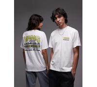 Vans - T-shirt bianca con grafica "Vans Shop" sul retro-Bianco M