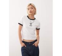 Vans - Maglietta Cherry Bom Ringer, Donna, Bianco, Taglia: XL