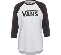 Vans T-Shirt Classica da Uomo Raglan, Bianco-Nero, XXL