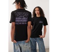 Vans - T-shirt nera con stampa shop davanti e dietro-Nero 2XL