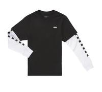Vans T-shirts a maniche lunghe LONG CHECK TWOFER in Nero 8 / 10 anni
