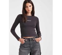 Vans - Teri - Maglia a maniche lunghe in piqué nera-Nero L