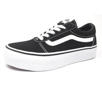 Vans Ward Platform, Scarpe da ginnastica, Bambine e ragazze, (Canvas) Black/White, 34.5 EU