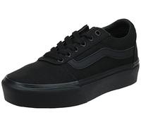 Vans Ward Platform, Scarpe da ginnastica, Donna, (Canvas) Black/Black, 36.5 EU