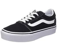 Vans Ward Platform, Scarpe da ginnastica, Donna, (Canvas) Black/White, 42 EU